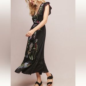 Anthropologie Beaded Corsica Dress